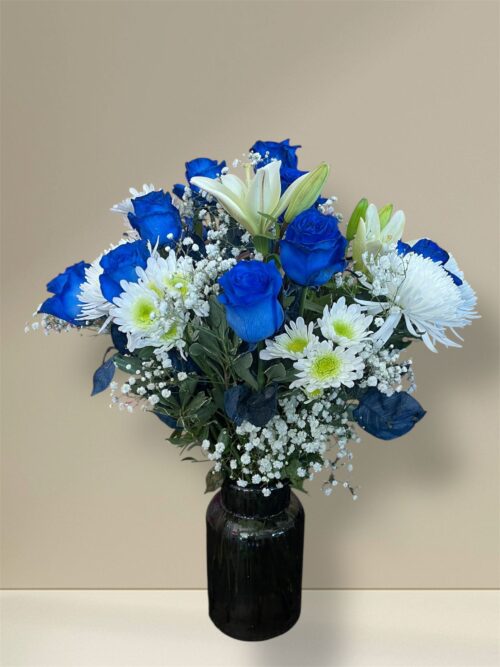 Floreor con rosas azules