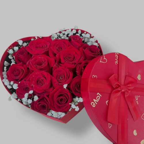 caja de rosas