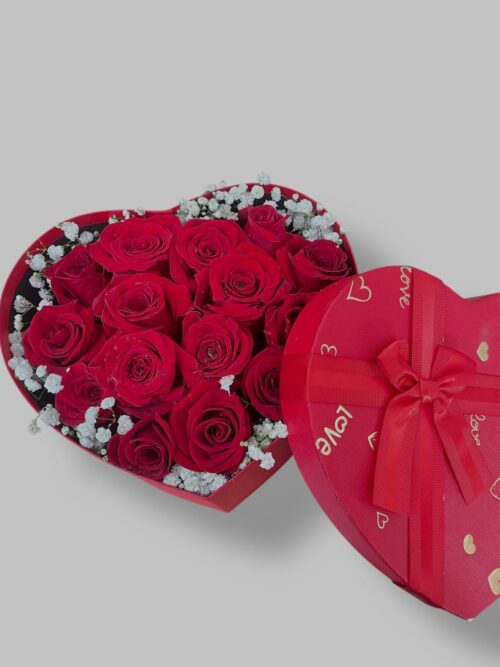 caja de rosas